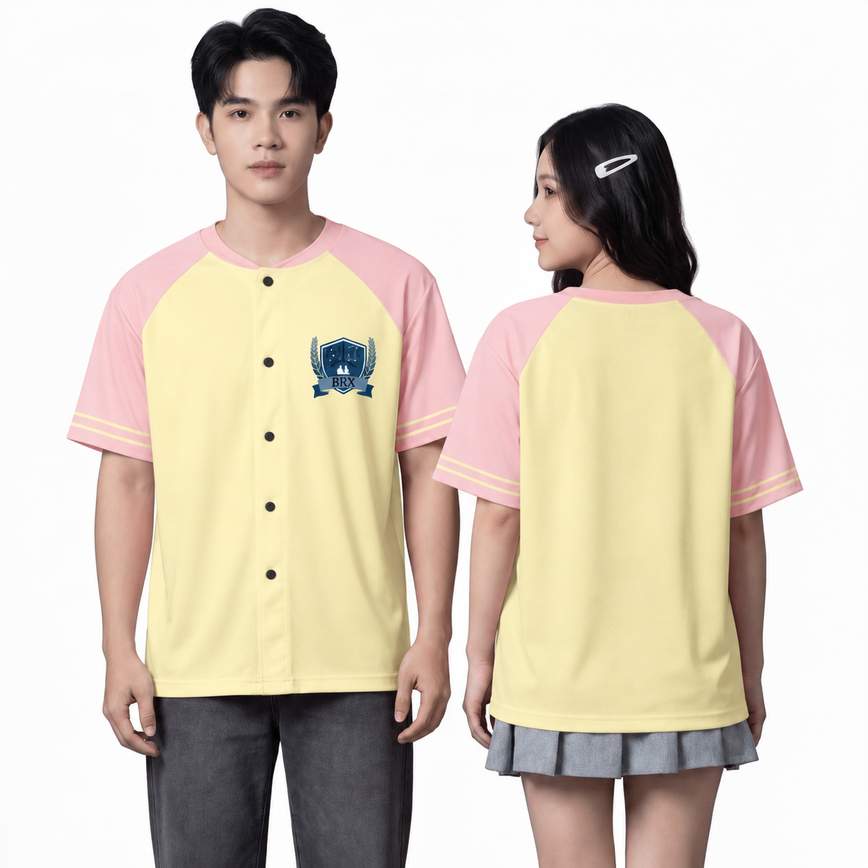 ÁO BÓNG CHÀY VÀNG PASTEL - HỒNG PASTEL-0