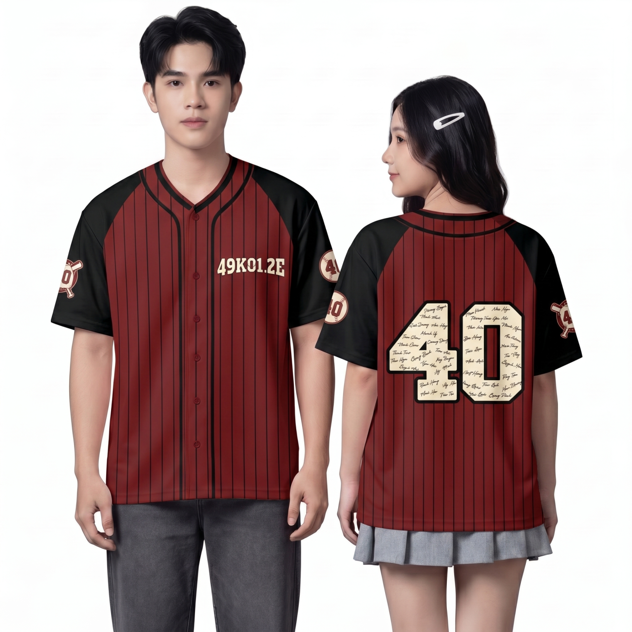 ÁO BÓNG CHÀY SỌC ĐỎ ĐÔ - ĐEN-0