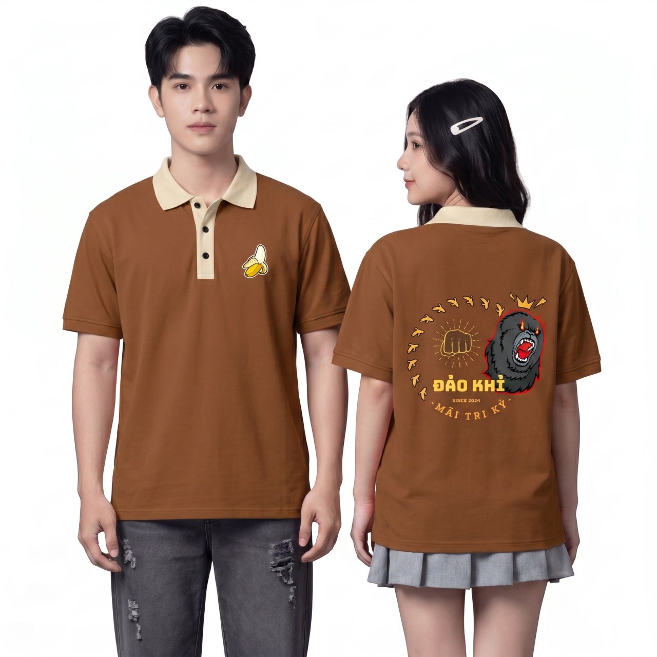 POLO NÂU - VÀNG BE-0