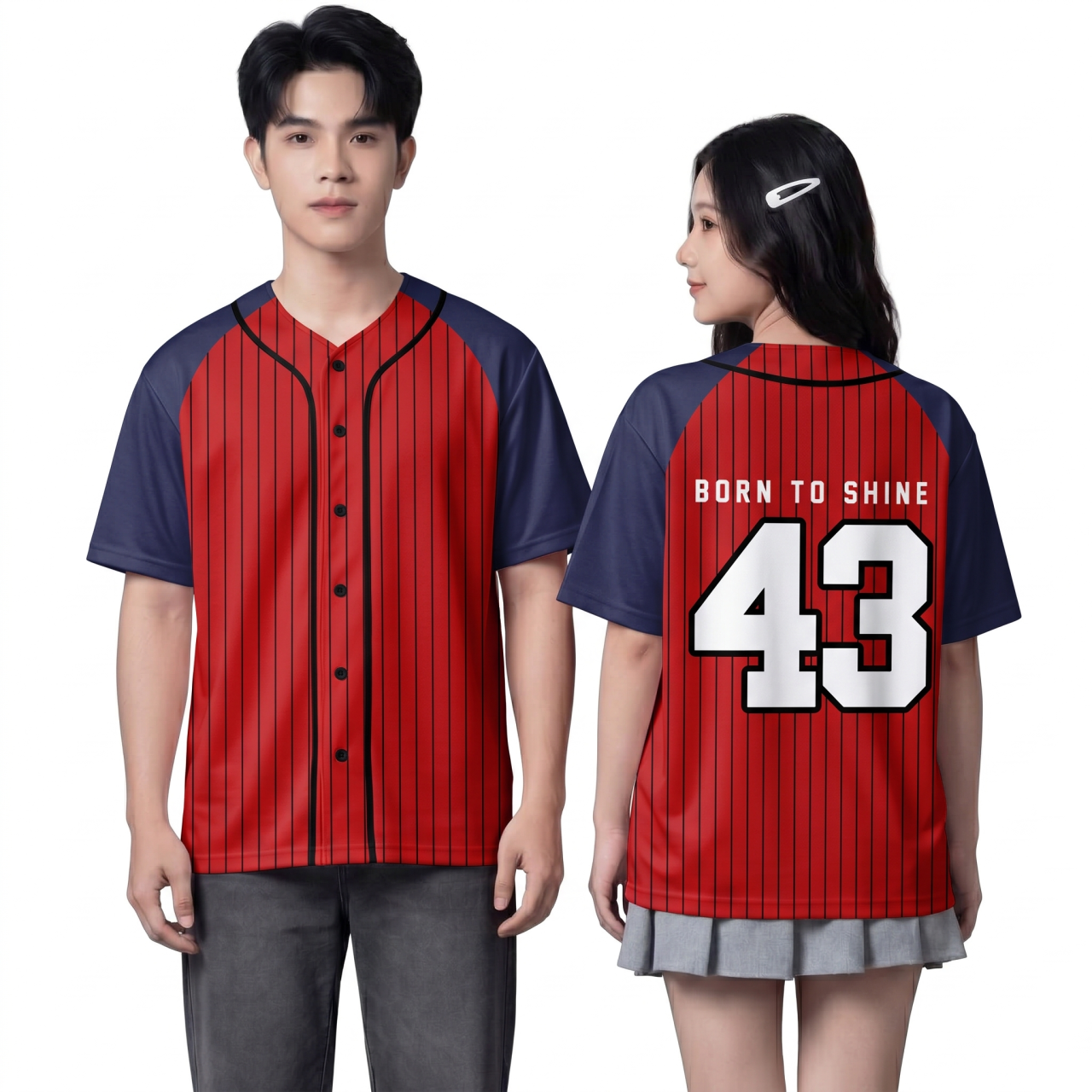 ÁO BÓNG CHÀY SỌC ĐỎ XANH ĐEN-0
