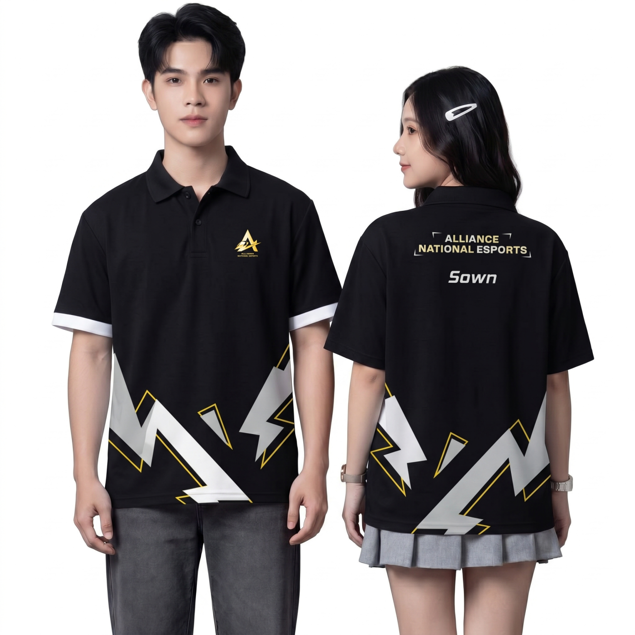 POLO SẤM SÉT ĐEN BẠC-0