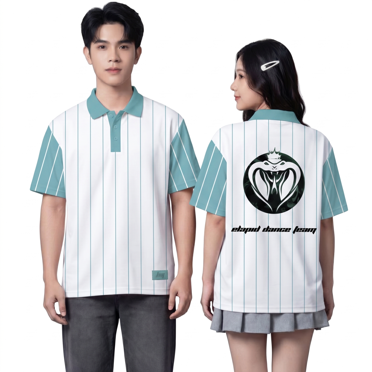POLO SỌC XANH THIÊN THANH VÀ TRẮNG-0