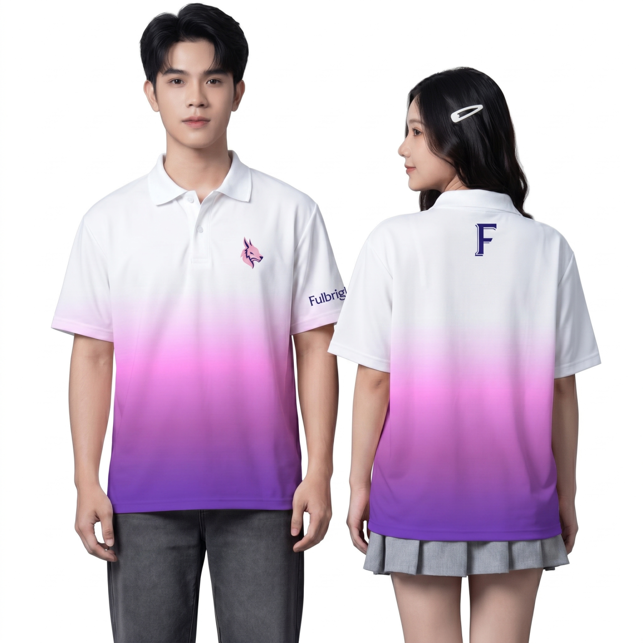 POLO LOANG MÀU TRẮNG VÀ TÍM-0