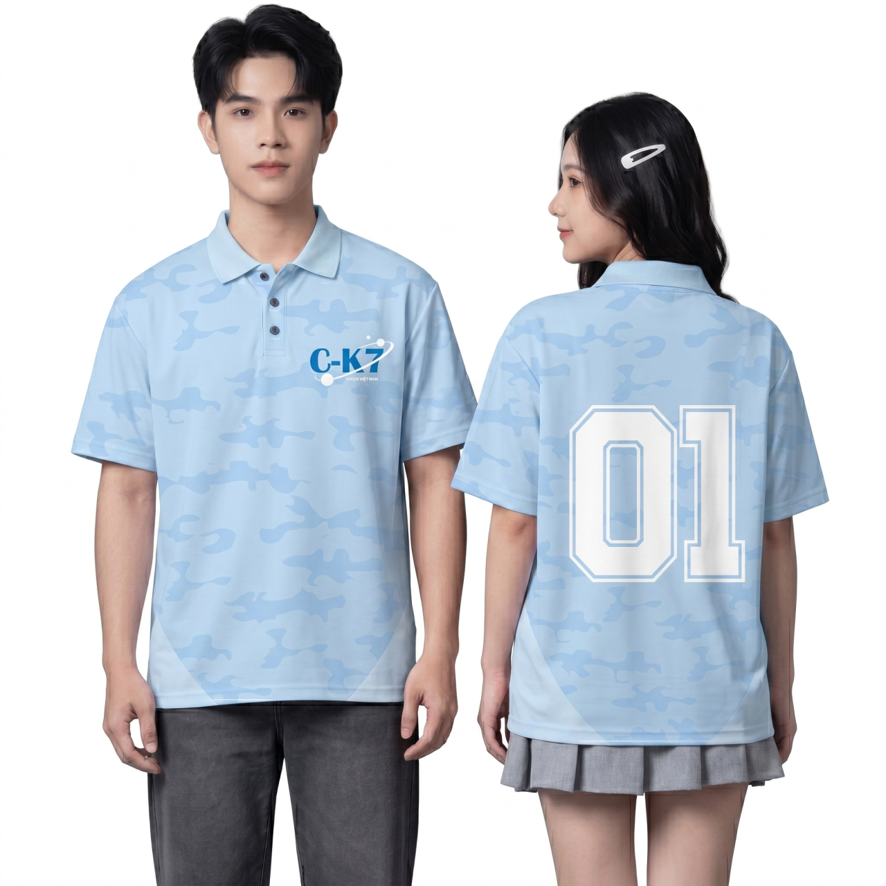 POLO CAMO XANH PASTEL-0