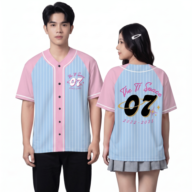 ÁO BÓNG CHÀY SỌC, HỒNG PASTEL-XANH PASTEL-1