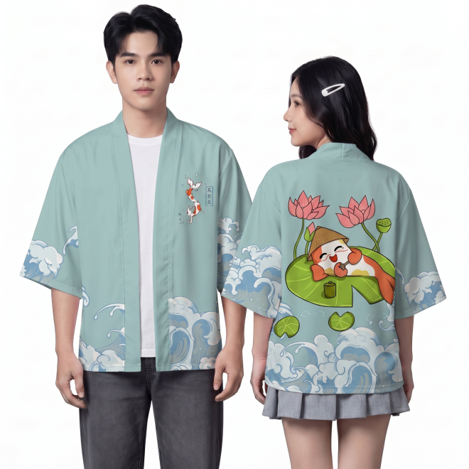 HAORI HỌA TIẾT XANH BE-1