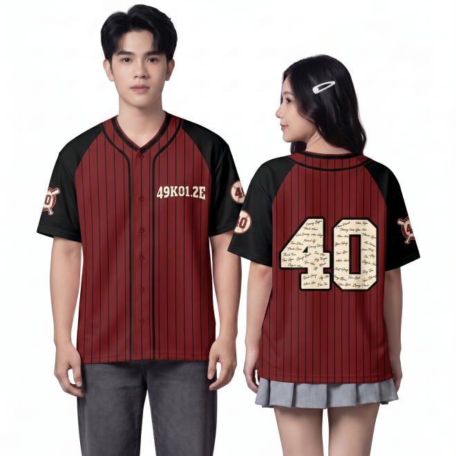 ÁO BÓNG CHÀY SỌC ĐỎ ĐÔ - ĐEN-1