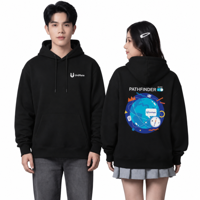 HOODIE ĐEN HỌA TIẾT-1