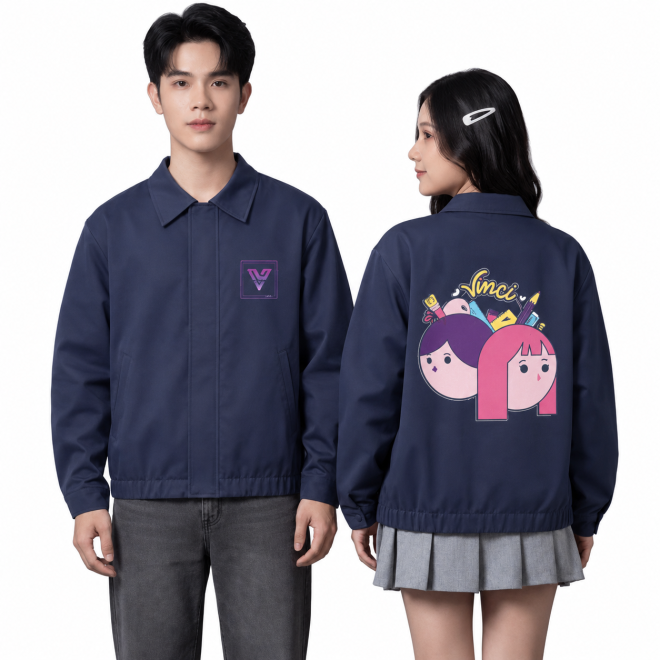ÁO KHOÁC HỌA TIẾT XANH ĐEN-1