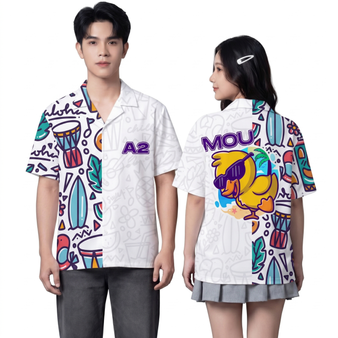SƠ MI HỌA TIẾT TRẮNG-1