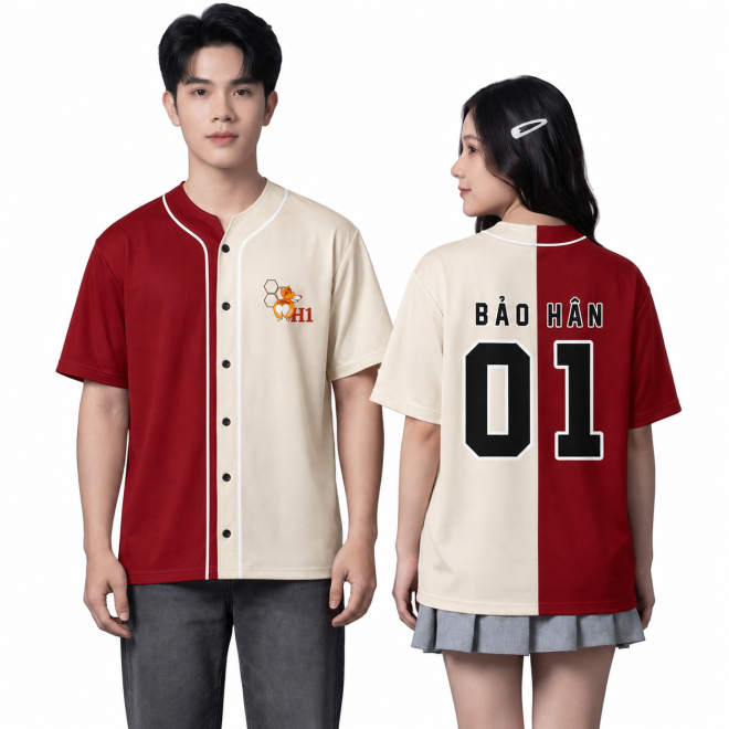 ÁO BÓNG CHÀY 2 MÀU ĐỎ, BE-1