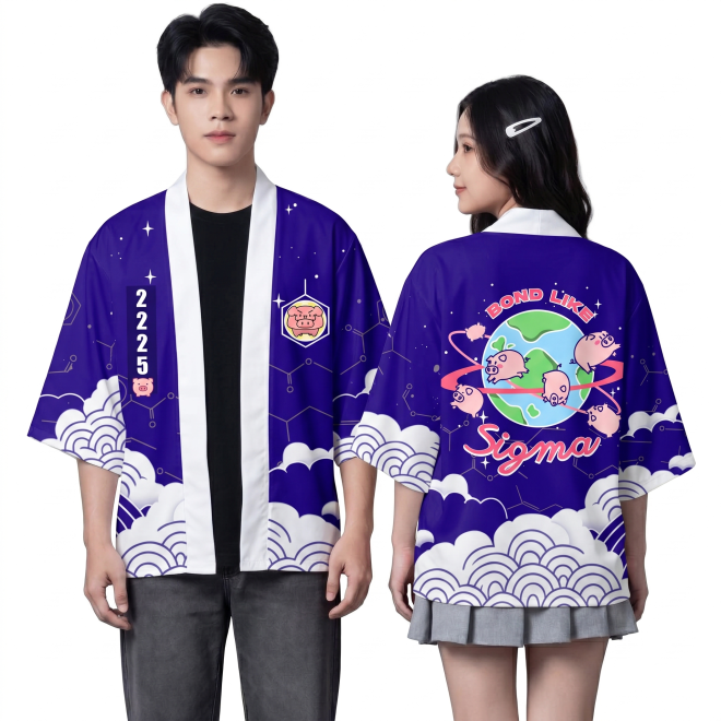 HAORI HOẠ TIẾT XANH BIỂN TÍM-1